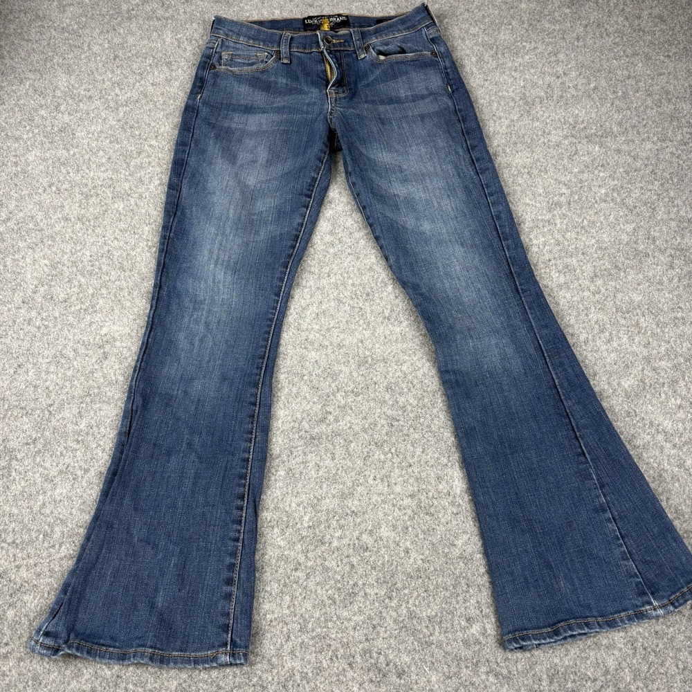 Lucky Brand Sofia Boot Jeans Womens 4/27 Stretch Flare Blue Denim Pants EUC Dark